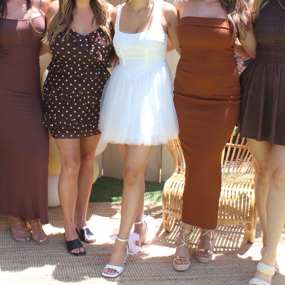 Selfie Leslie White Mini Tulle Dress - Picture 6 of 6